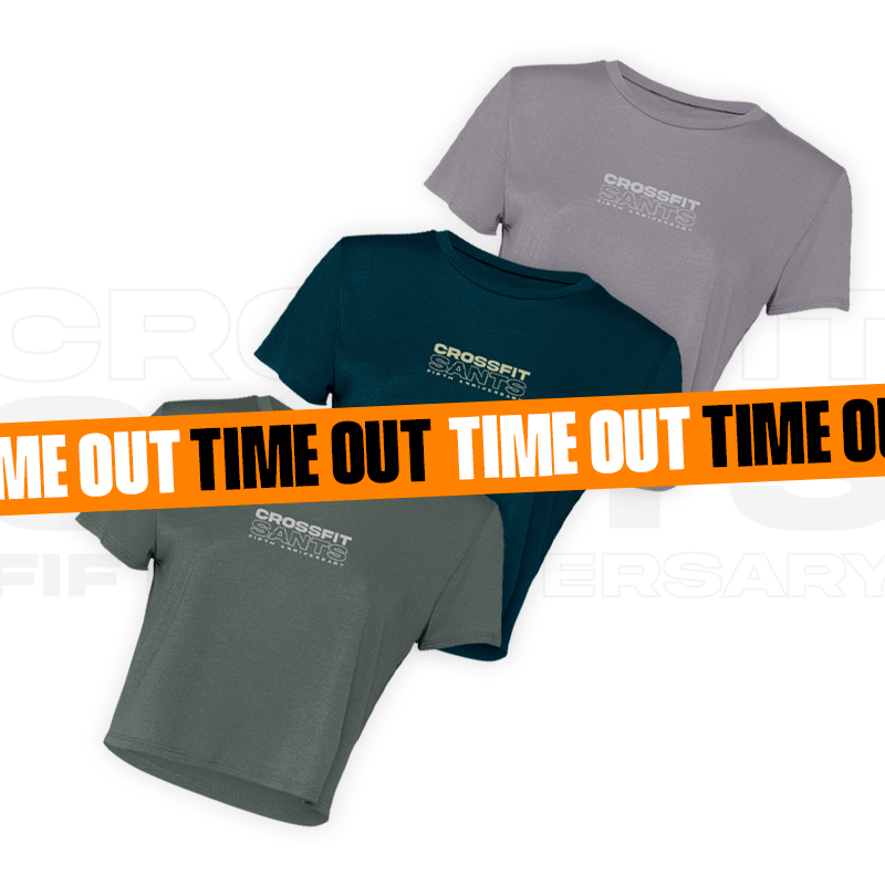 Camiseta Croptop Crossfit Sants 5th Anniversary